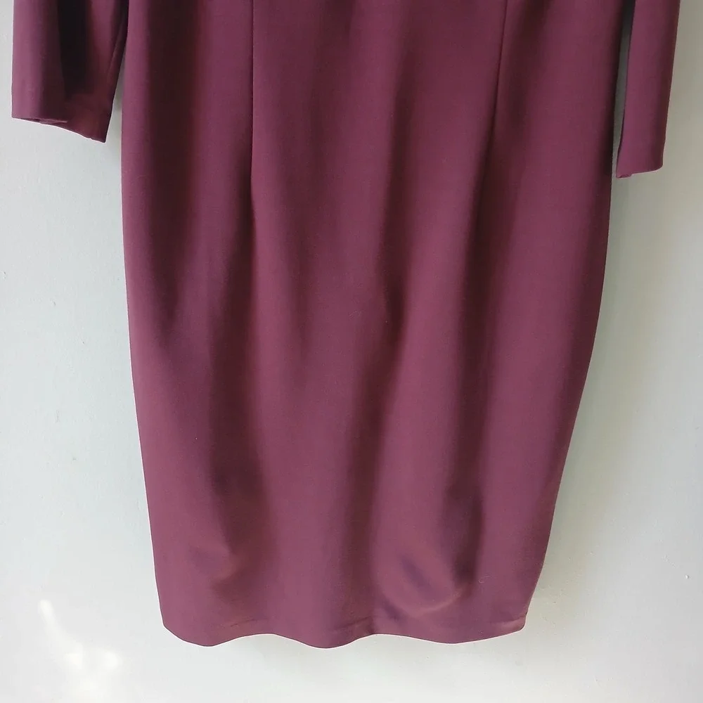 Talbots Women Size 12 Keyhole Sheath‎ Dress 3/4 Sleeve Bow Knee Length NWT!!!